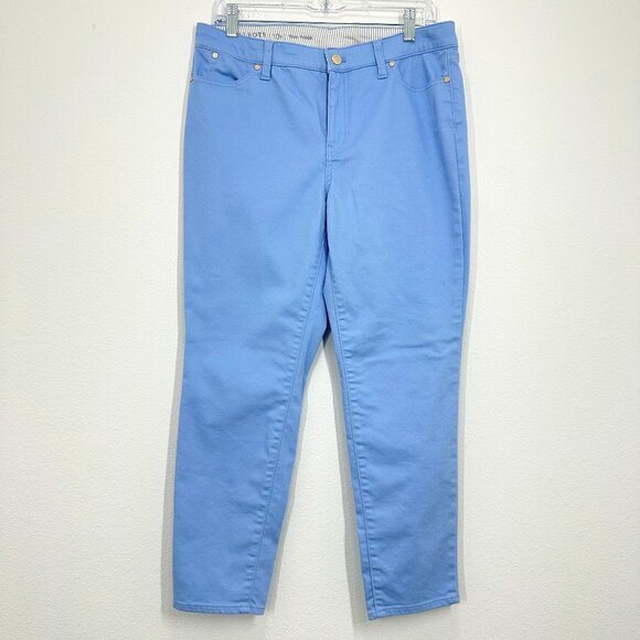 Talbots Size 10 Petite Light Blue Slim Ankle Chino Pants Classic Career Summer - Picture 1 of 7